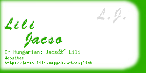 lili jacso business card